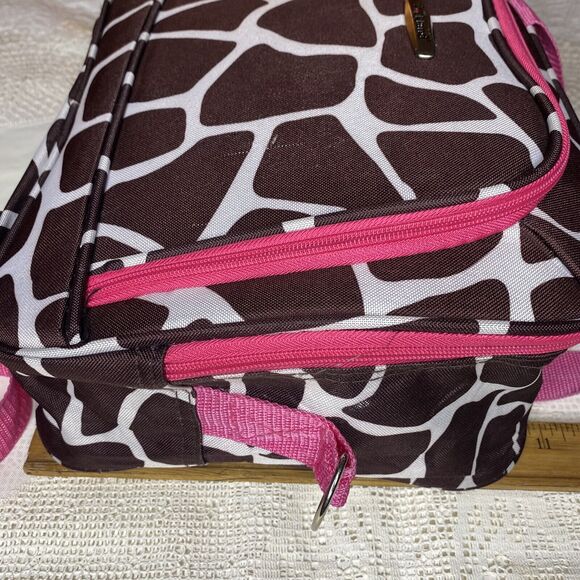 Rockland Brown Cow Print Canvas Carry-On Tote Travel Bag Weekender Overnight - Picture 10 of 11